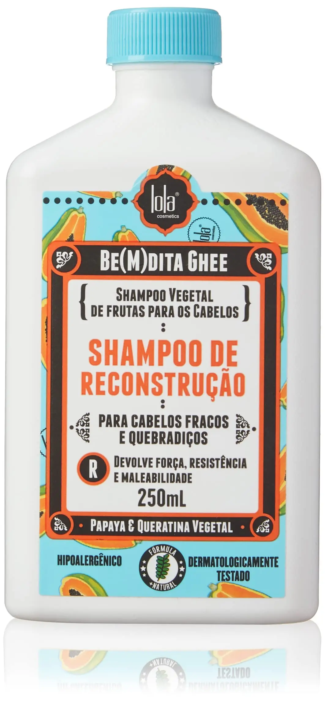Shampoo Ghee De Reconstrução Mamão 250 ml, Lola Cosmetics