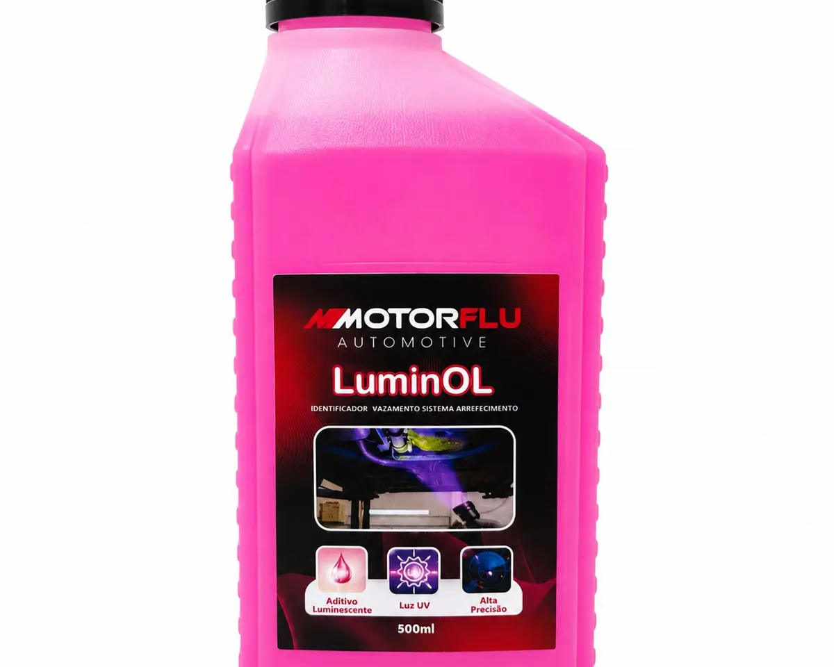 Aditivo para Radiador com Identificador de Vazamento UV 500ml, Motorflu, Tecnologia Fluorescente, Detector de Vazamentos