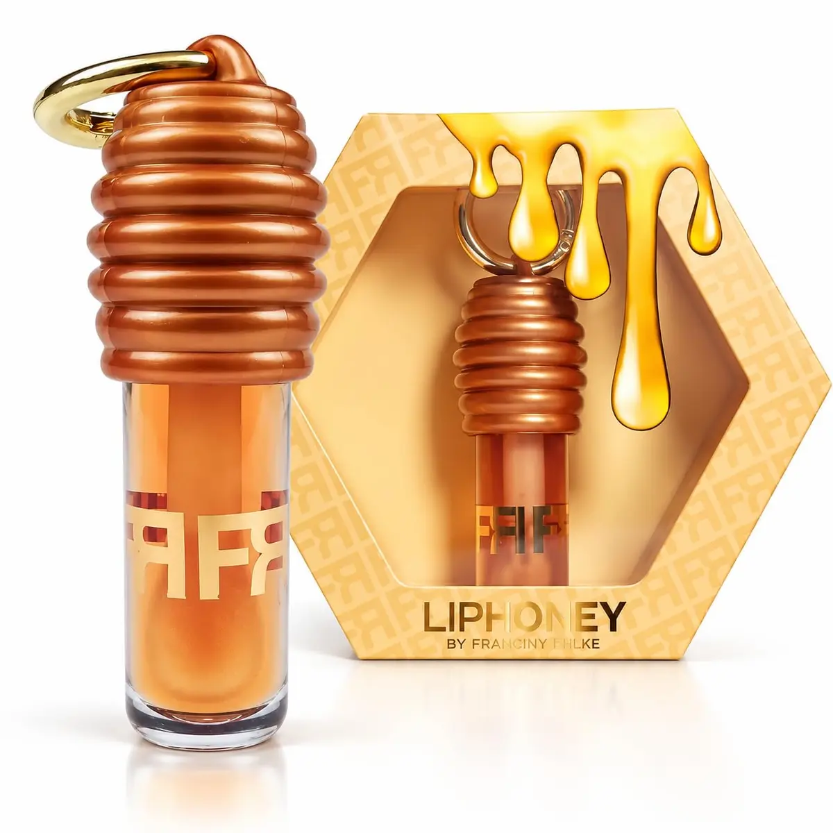 Gloss Labial Liip Honey - Franciiny Ehlkee Mel, Vitamina e Brilho Intenso | Hidratação Prolongada, Brilho Intenso, Aroma de Mel, Ponteira Chubby, Hipoalergênico 5g