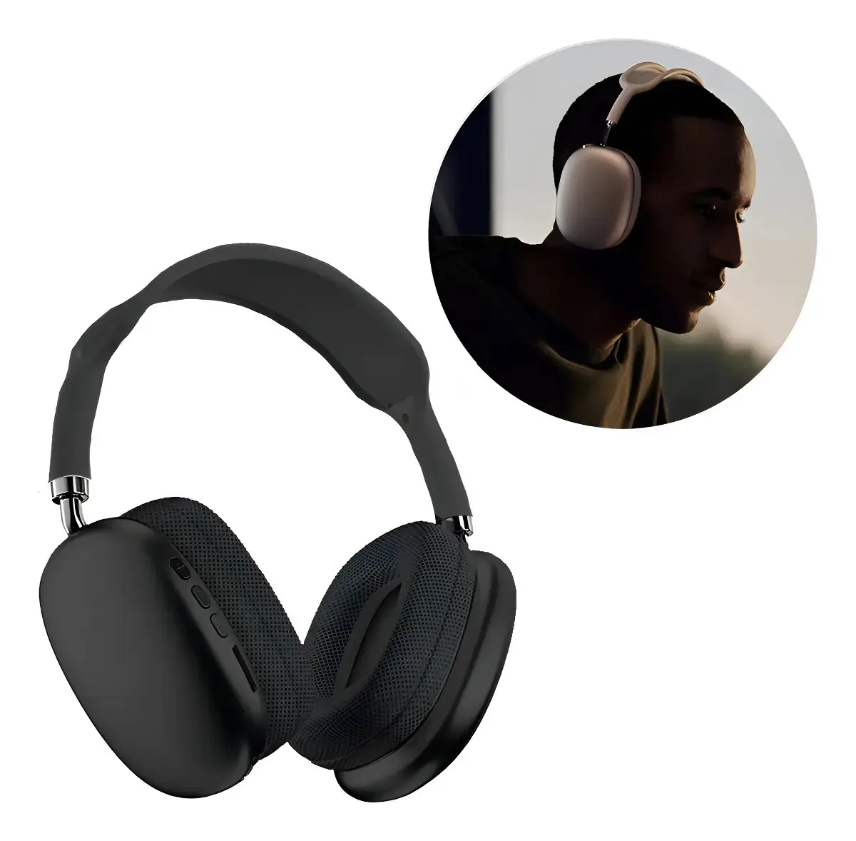 Fone Ouvido Multifuncional Homologado Via Bluetooth Cor Preto