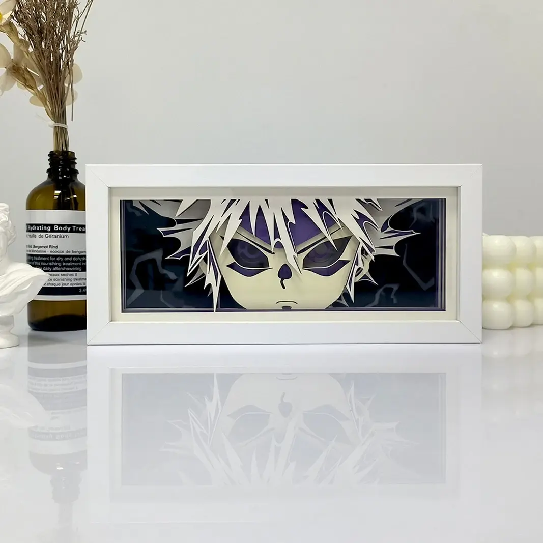 Anime papel escultura caixa luz modelo de controle remoto múltiplas cores gamer quarto decoração festa presente