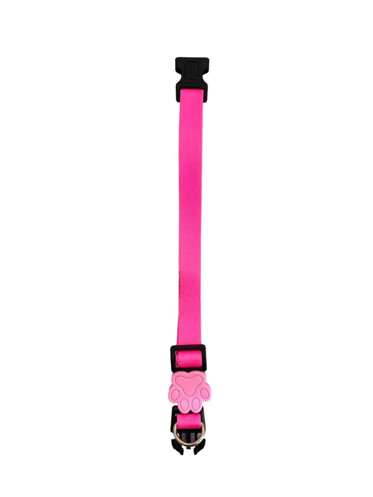 Coleira Ajustável para Cachorros My Pet Brasil, Rosa, Tamanho P | Neon, Para Passeio e Viagem, Confortável e Resistente