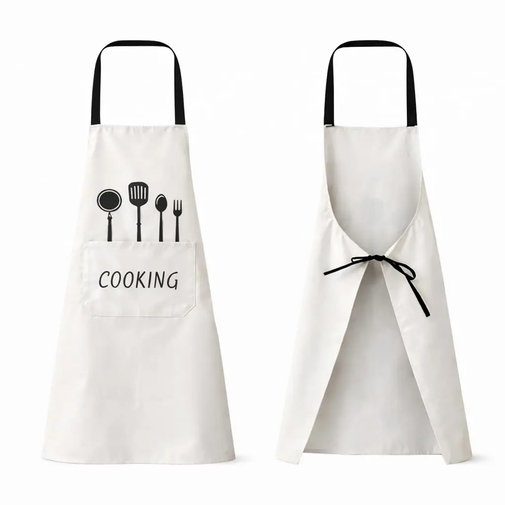 Avental Impermeável Profissional com Bolso Frontal e Alças Ajustáveis 65x70cm em Poliéster – Proteção Total para Cozinha, Churrasco e Limpeza - 1