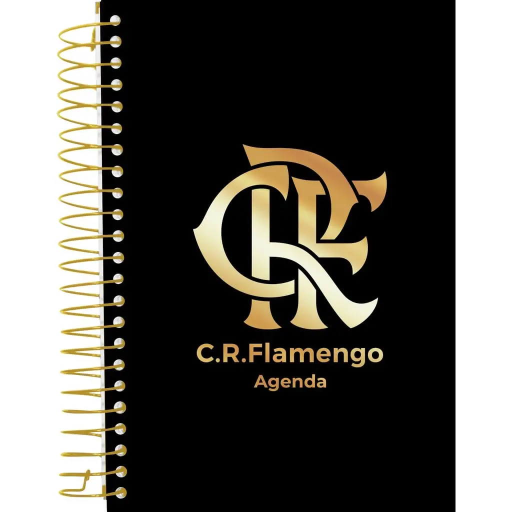 Agenda Permanente em espiral 160fls Flamengo, Kit, 766144