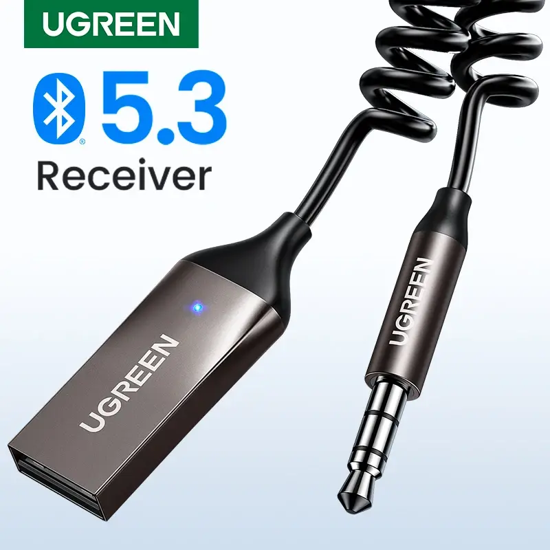 Receptor bluetooth 5.3 adaptador mãos-livres kits de carro aux áudio 3.5mm jack música receptor sem fio para carro transmissor bt