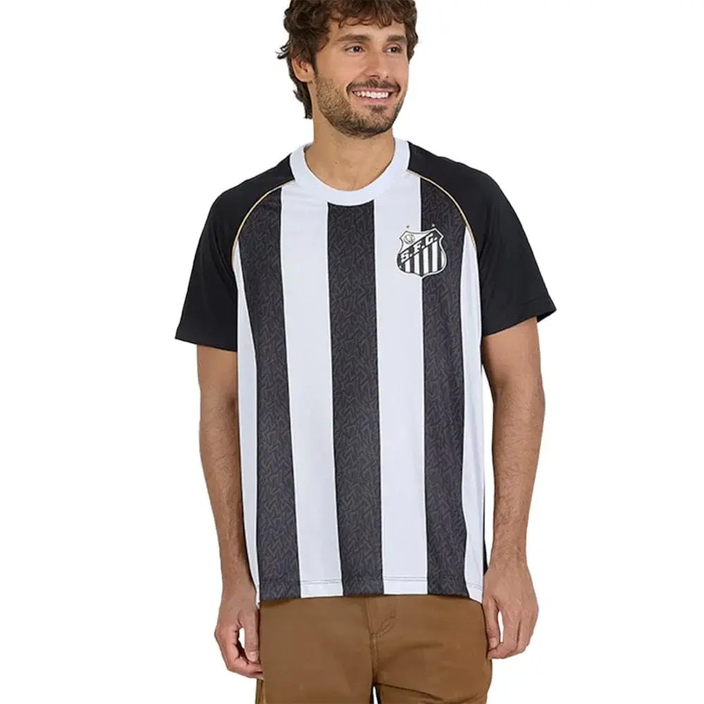 Camiseta Santos Mosaico Masculina Braziline - 1