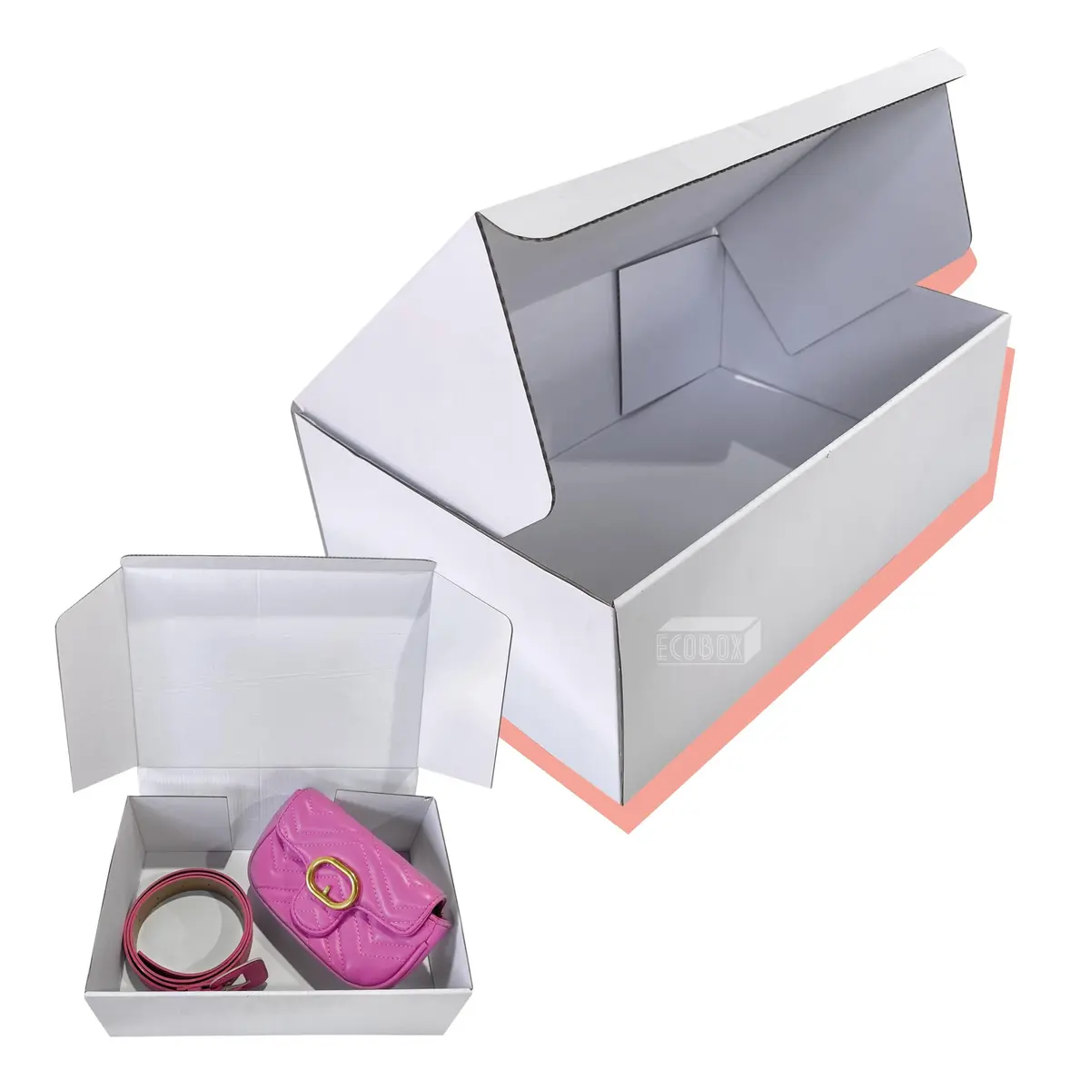 Kit 20 Caixas de Papelão Montável 20x16x7cm Para Correio, Marketplace e E-commerce Resistente, Sustentável e Fácil de Montar Eco Box (Branca) - 1