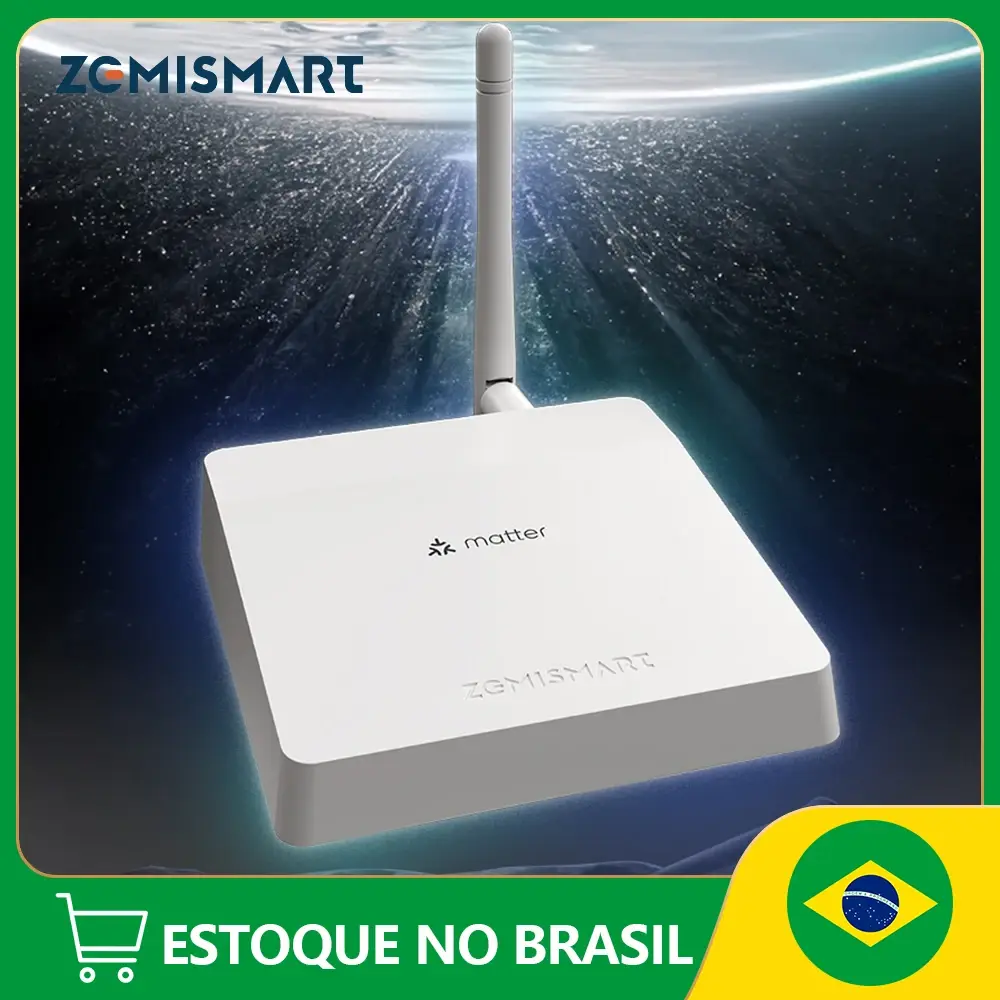 Zemismart Matter Zigbee Hub Gateway Interruptor Zigbee Tomada Padrão Brasileiro Compatível com Tuya Homekit Google Home Smartthings Envio do BRASIL - 1