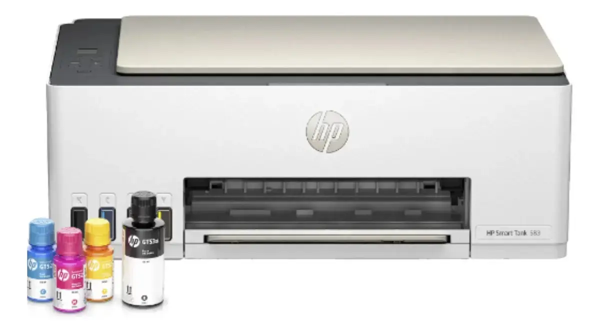 Impressora Multifuncional Hp Smart Tank 583 Tanque De Tinta Cor Branco E Cinza 127/220 - 1