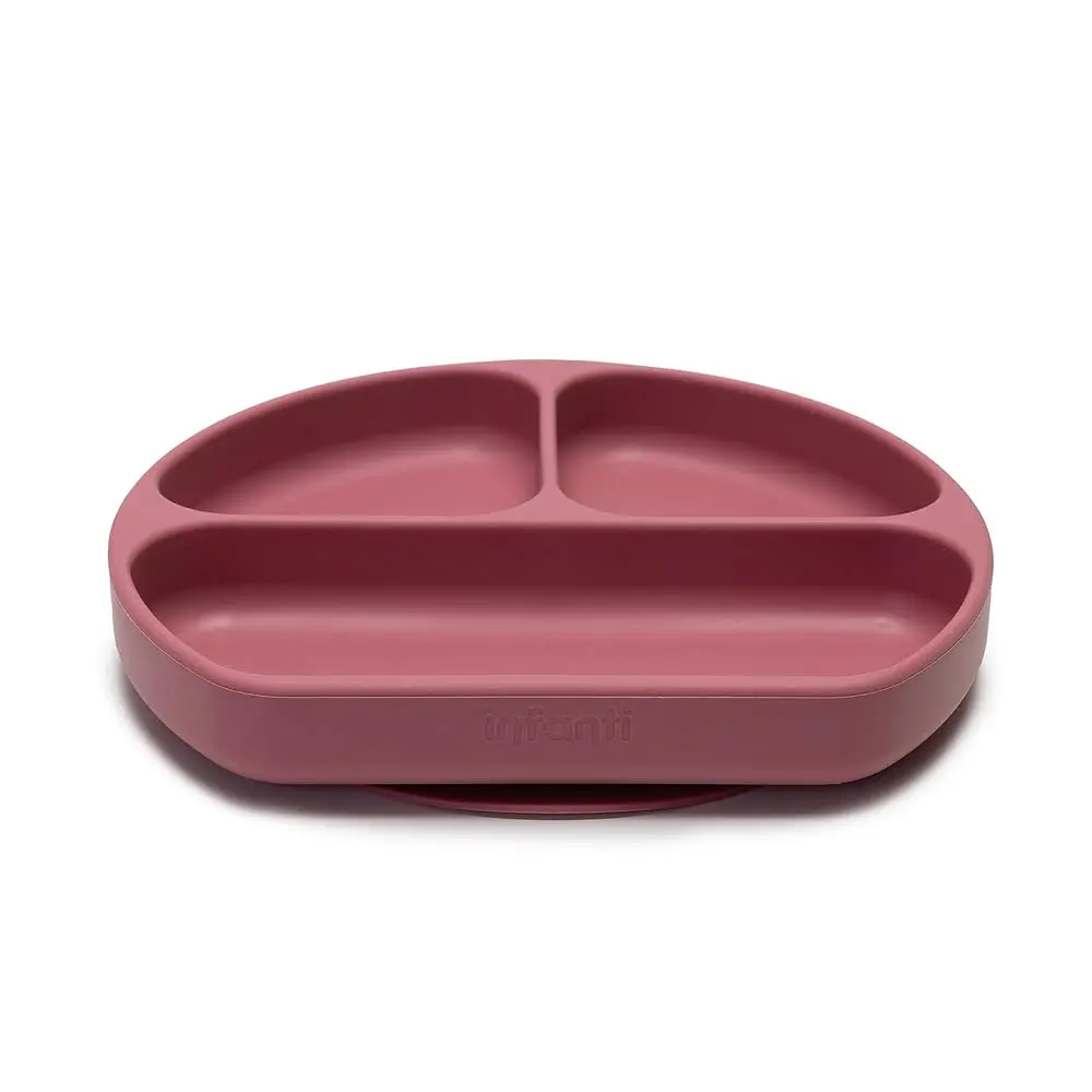Prato de Silicone com Divisórias Infanti, Piccolo, Rosa