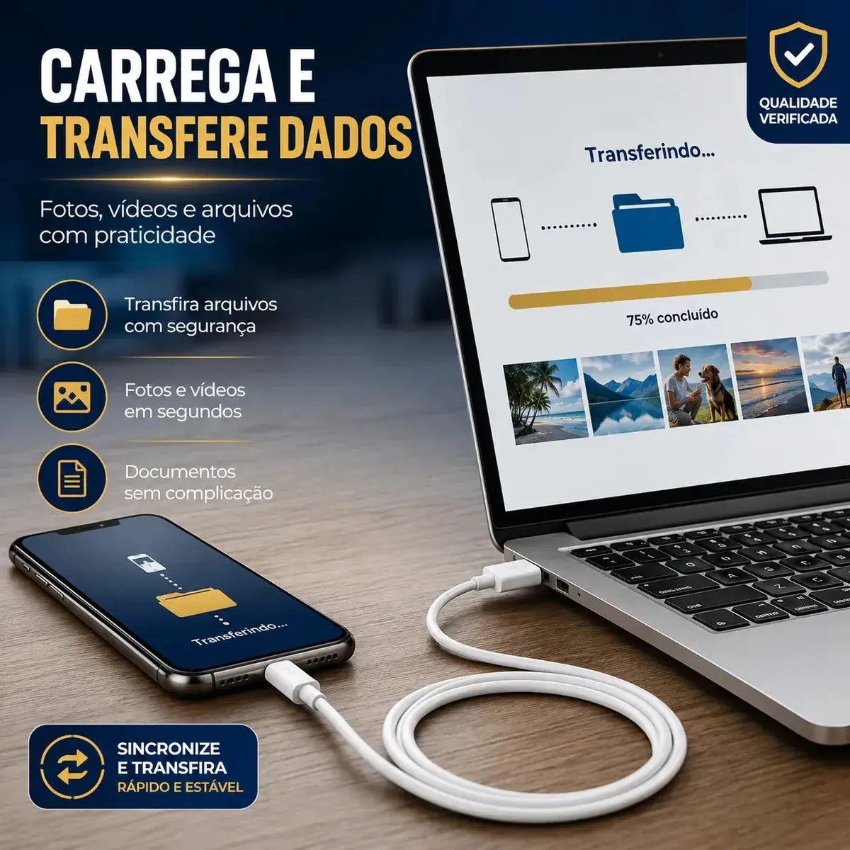 Cabo Carregador Turbo Usb 2 Metros Compatível Com iPhone 6 7 8 X Xr Xs 11 12 13 14 Pro Max iPad E iPod Ultra Resistente Design Clássico Carregamento Rápido Sincronização De Dados Eletric Teck thumbnail 6