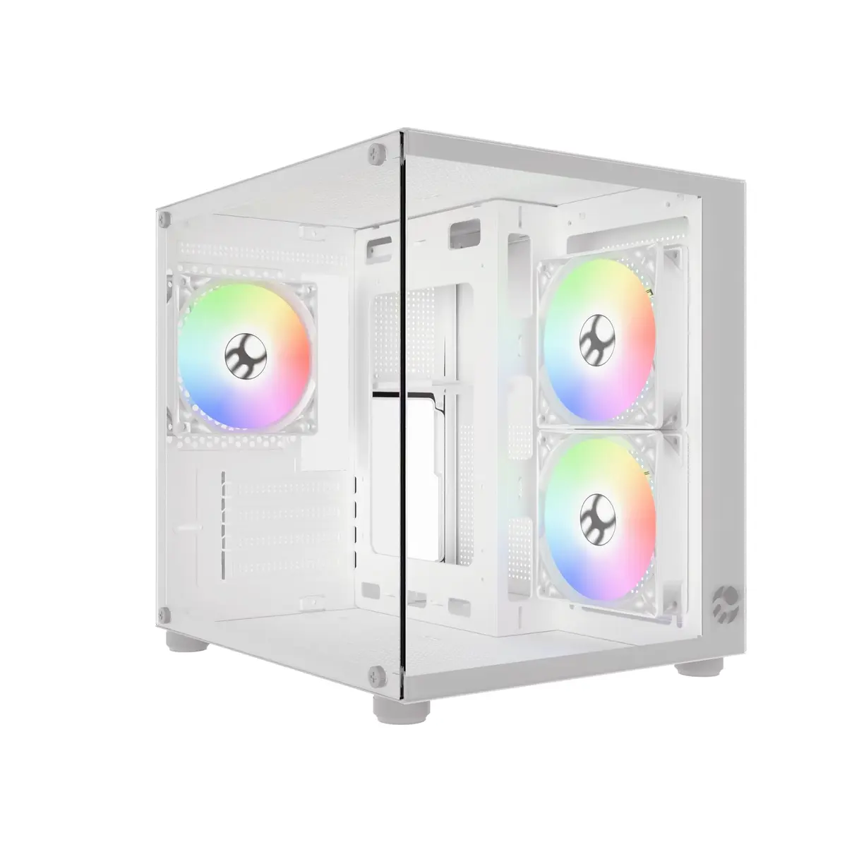 GABINETE GAMER BG-064 PURE PRO COM 3 FANS RGB - BRANCO (Branco)