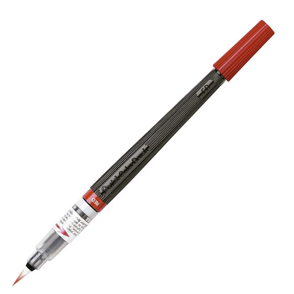 Caneta Pincel Aquarela Color Brush Pentel Vermelho
