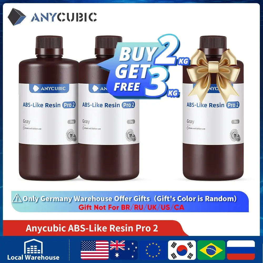 Anycúbico abs-like pro 2 impressora 3d resina uv 405nm para impressoras lcd dlp forte precisão de impressão de fórmula até 0.1mm abs + atualização - 1