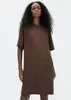 vestido curto em viscose creponada - marrom - 1