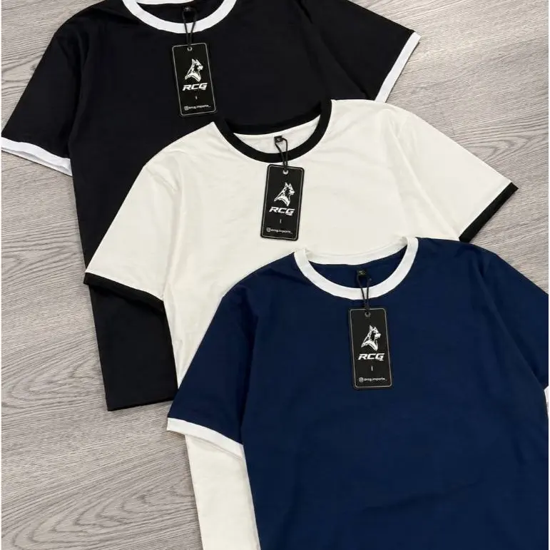 Camiseta Bicolor Linha premium / malha peruana / modelo slim  ENVIO RÁPIDO