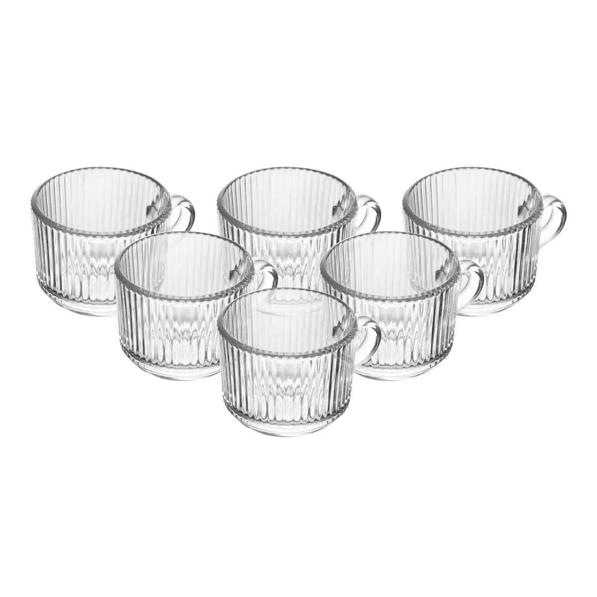 WOLFF - Conjunto 6 Xícaras De Café Lines 90Ml Vidro - 1