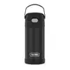 (Taxas Inclusas)Garrafa infantil inox com canudo 350ml preta - 1