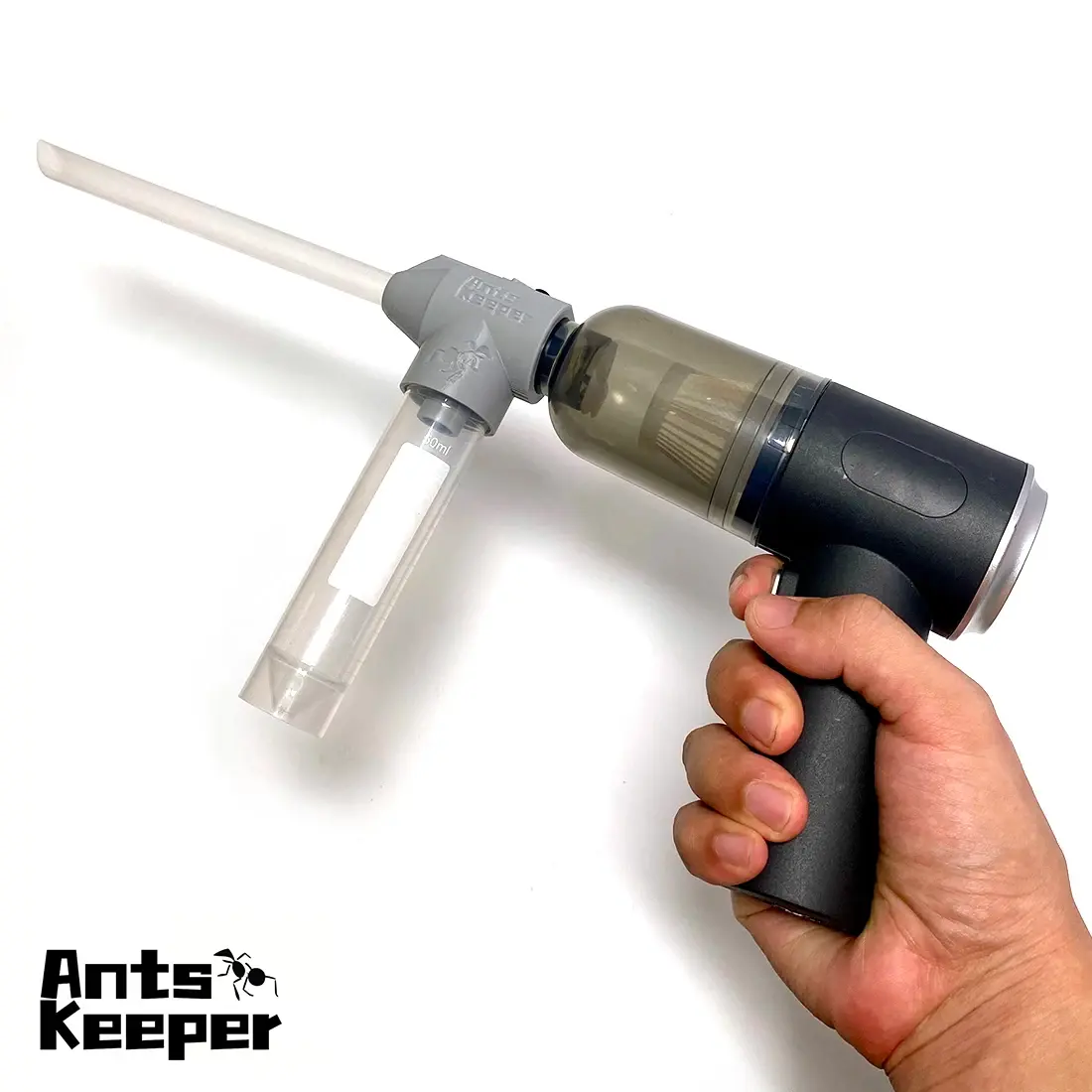 Aspirador de pó portátil tipo C específico para insetos, sem danos para formigas, com potência de sucção ajustável para criadores de formigas.
