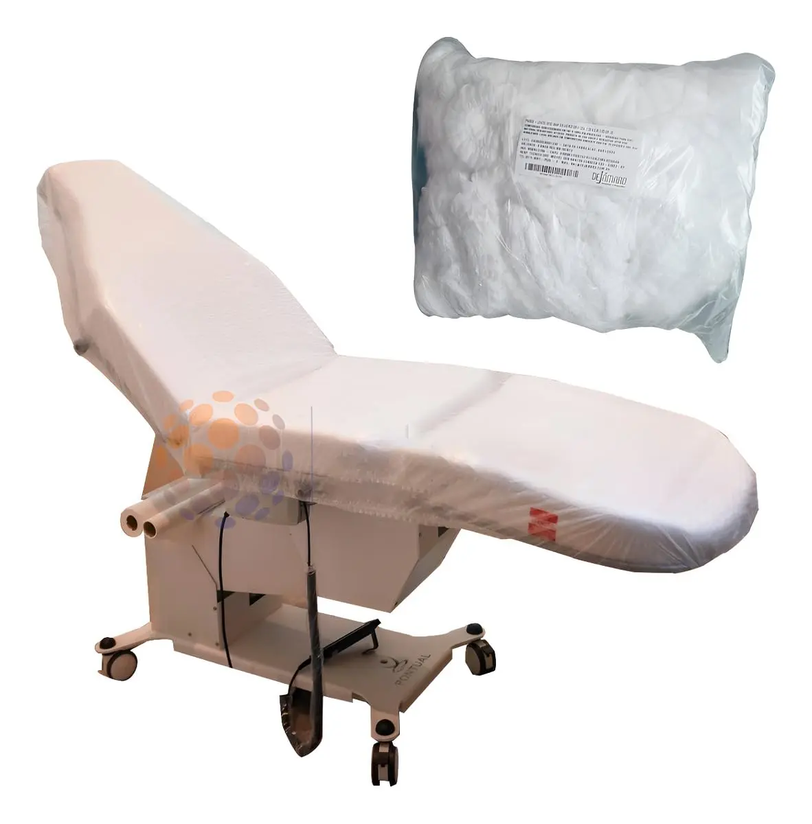 Lençol Descartável TNT com Elástico para Maca 200x90cm Kit 50 | Kit 50 unidades, TNT branco, 200x90cm, com elástico para cobertura descartável de maca