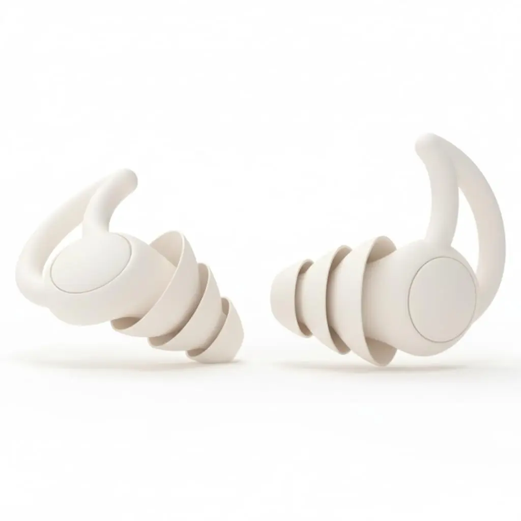 NWX Protetor Auricular Antirruído com 3 Camadas Antirruído | Para Dormir e Estudar – Design Ergonômico, Conforto Superior e Isolamento Sonoro Eficiente (Branco)