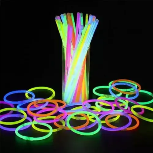 Pulseira Neon YDH Brilha No Escuro Kit 100 Unidades Festas