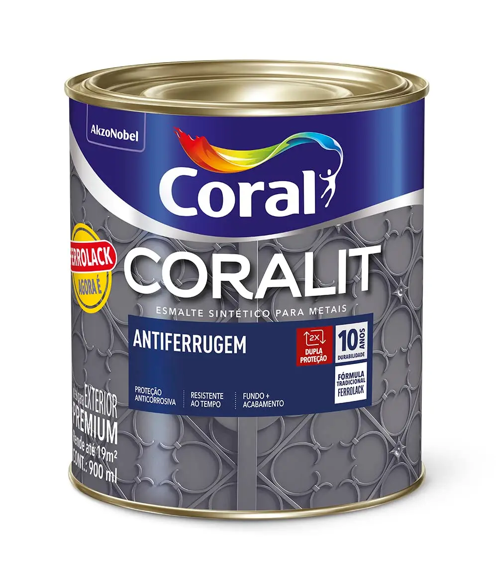 Coralit Antiferrugem Branco 900ML - Coral