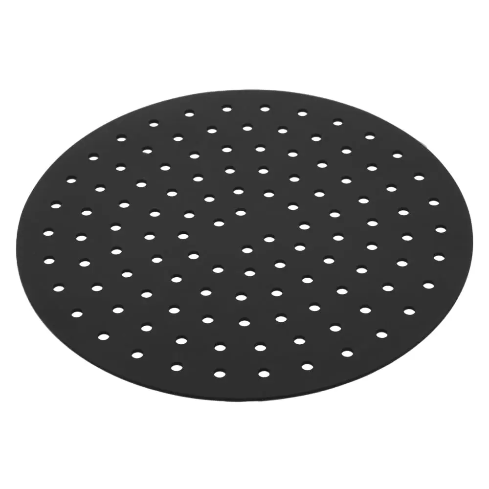 LYOR - Tapete Protetor de Silicone para Air Fryer Redondo Preto 18,5cm