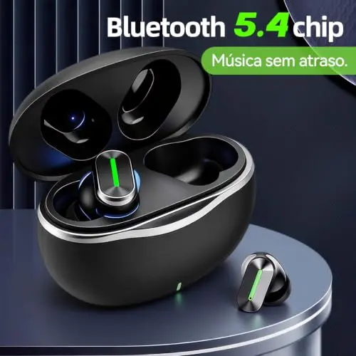Fone de Ouvido Bluetooth, Fone de ouvido sem fio Bluetooth 5.4, Cancelamento de Ruído, Bateria de 16h, Funciona em Todos os Celulares e Notebook thumbnail 3