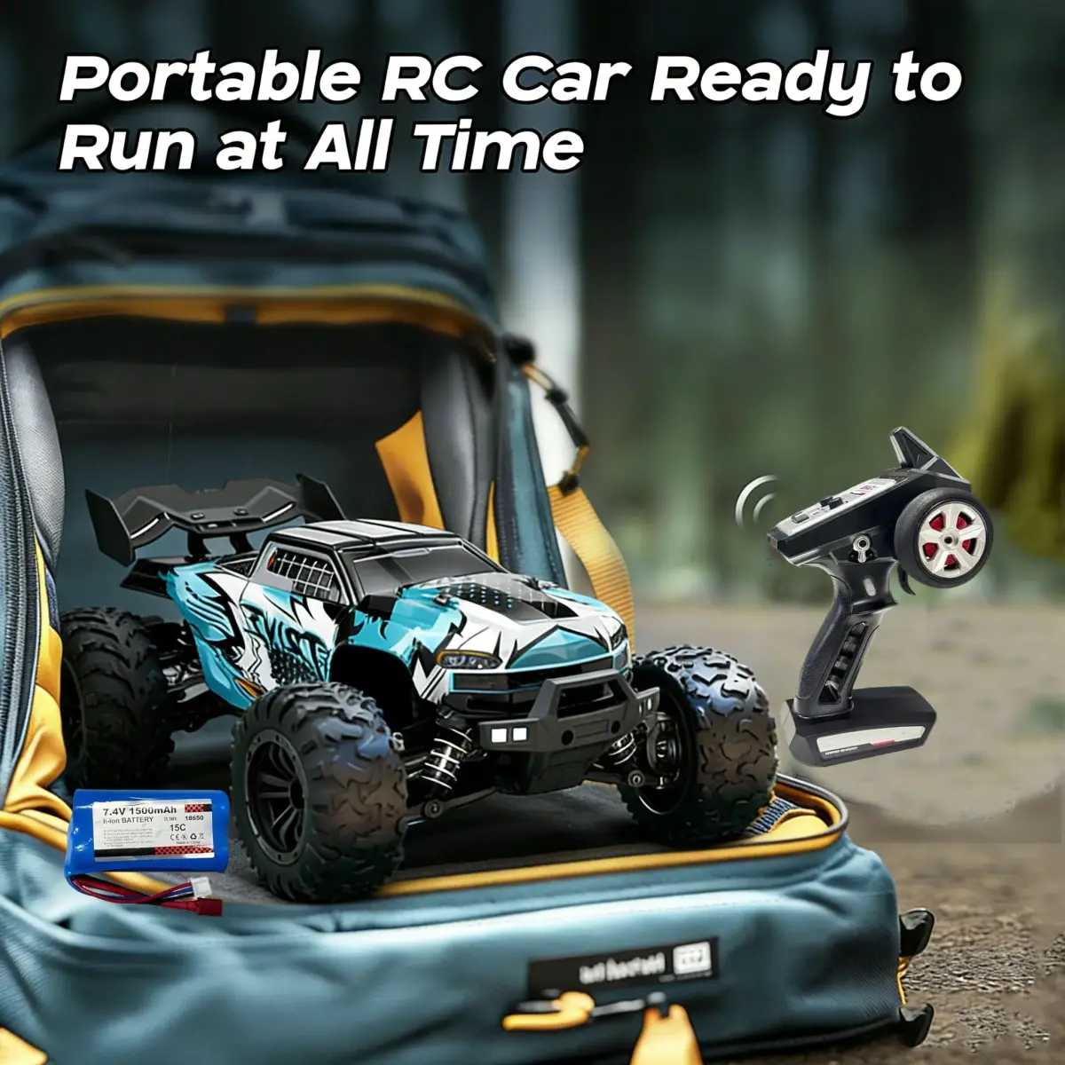 Carro RC WLtoys 2.4GHz, Monster Truck Off-Road 1:16 75km/h com Faróis e Luzes de Chassi, Carro Crawler para Entusiastas e Crianças - 1