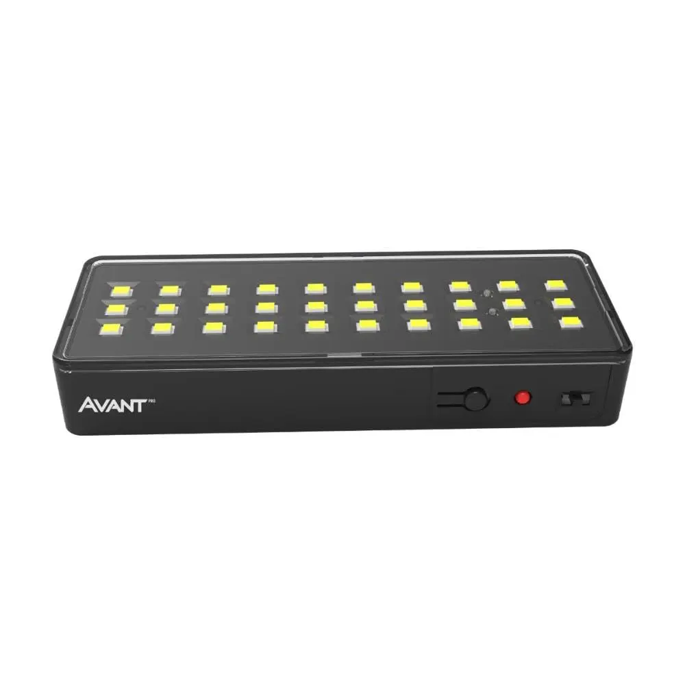 Luminaria Led Emergencia Barra 1w 6000K Branco Frio Bivolt Preto Cod:354251374 Avant