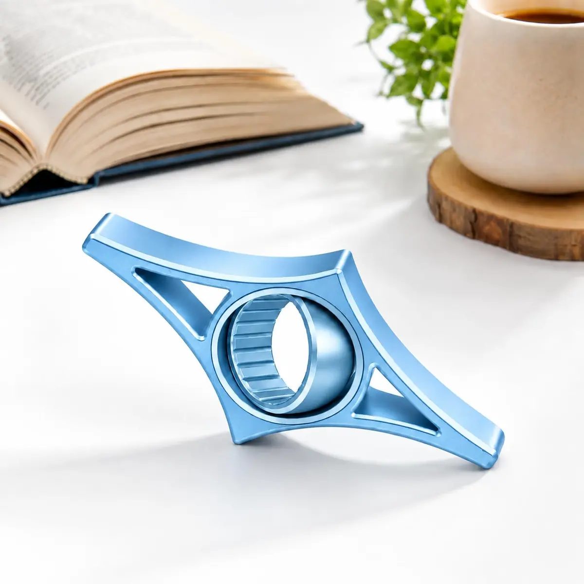 Segurador de Páginas Articulado para Livros - Confortável e Ergonômico (Azul)