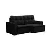 Sofá 3 Lugares Retrátil 180 cm - PRETO - 1