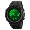 Relógio Masculino de Pulso Digital Led Alarme Preto Skmei 1251 - 1