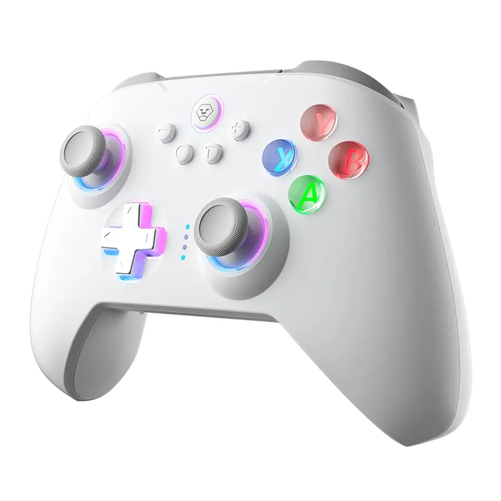 Controle sem Fio para Nintendo Switch PC Hall Effect Bluetooth, N10，Branco | para iOS, Windows, Nintendo Switch, Android, Gatilho Linear, Motores assimetricos, 1000Hz, Giroscopio 6 Eixos