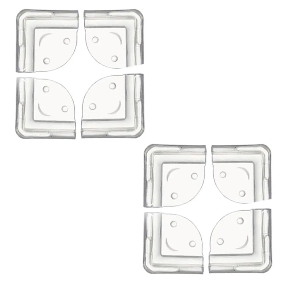 Combo Protetor De Quina 8 Unidades - Protetor De Canto Infantil Transparente Em Silicone - Segurança Para Bebês e Crianças