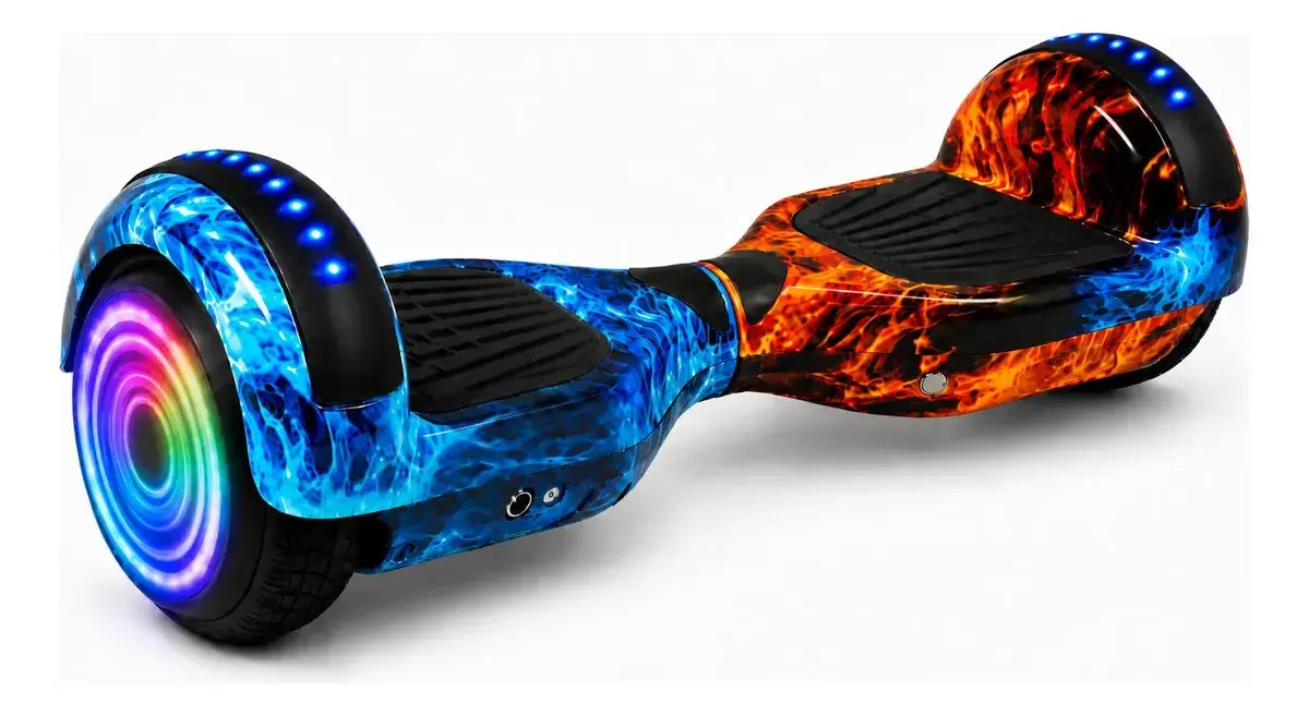 Hoverboard 6.5" Bluetooth Luzes Gelo Fogo Autonomia 20km