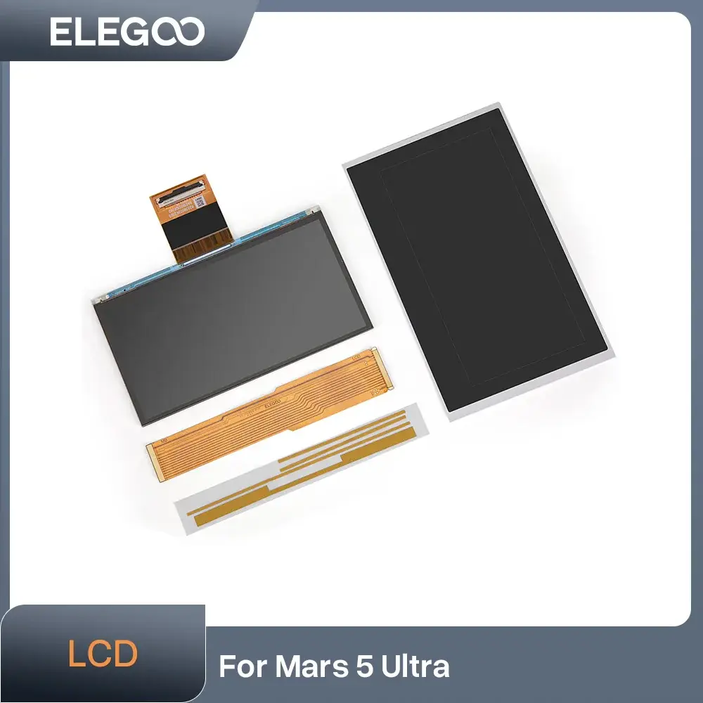 Tela LCD Mono 9K de 7'' para Impressora 3D de Resina MARS 5 ULTRA com Vidro Temperado de Dureza 9H 8520 X 4320
