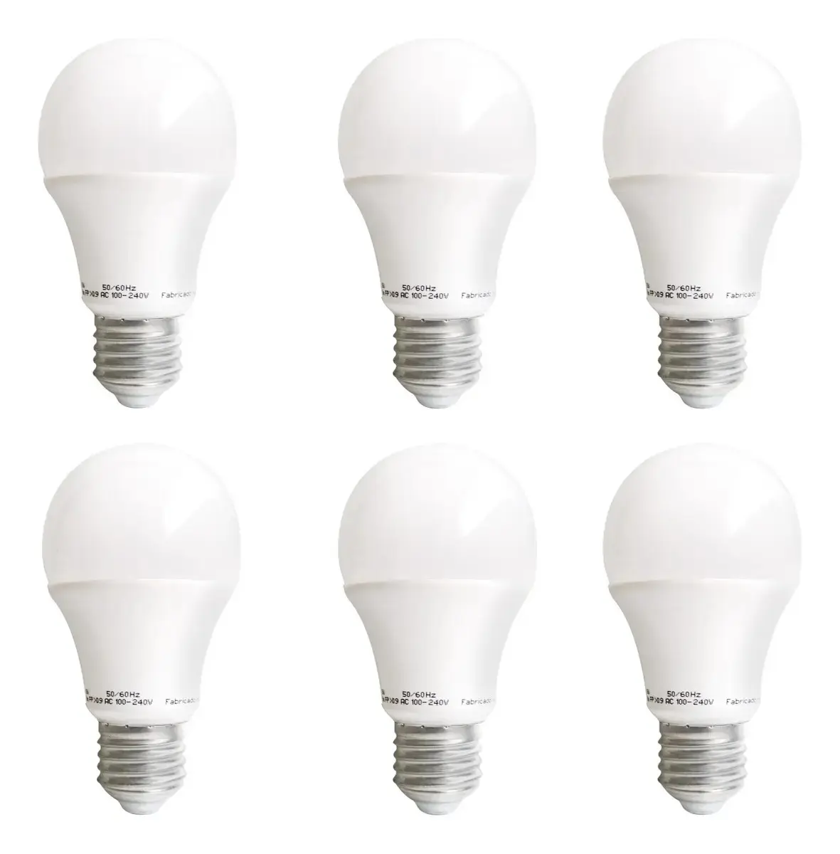 Kit 6 Lâmpada Led 12w Bulbo Soquete E27 Bivolt Luz Frio Cor da luz Branco-frio 110V/220V (Bivolt)