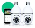 Kit 2 Câmeras Segurança IP Lâmpada WiFi Inteligente FHD Visão Noturna Infravermelho 1080p, Bivolt, Detecção de Movimento, Áudio Bidirecional - 1