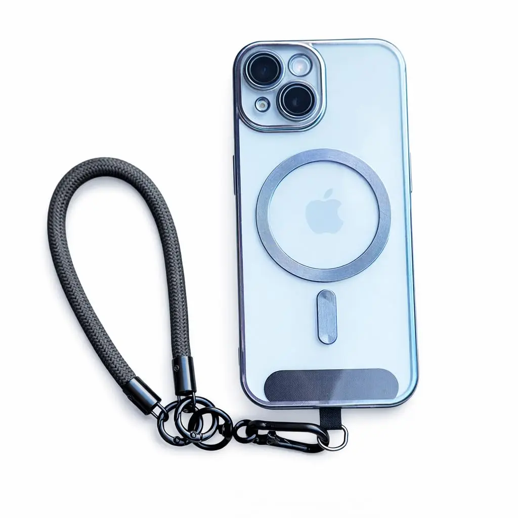Cordão de Pulso para Celular Ajustável, Grosso, Resistente, Universal Cor Preto