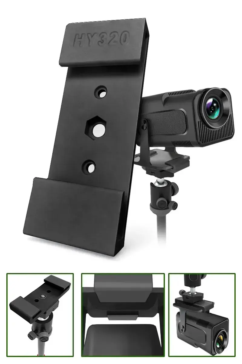 Suporte Para Projetor HY320 Mini Davely de Teto e Parede Ajustável Com Kit de Instalação - 1