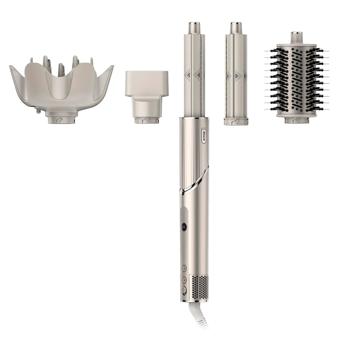 Shark, Escova Modeladora, FlexStyle, Multifuncional, Rosé, 110V | Modelador de Cachos e Difusor, Cabelos Cacheados e Crespos