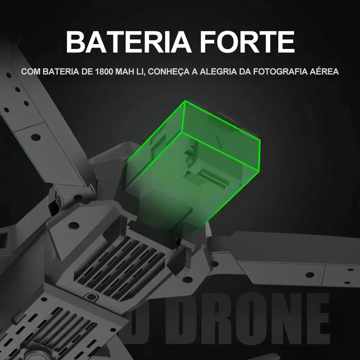 Mini Drone E88 Profissionals Câmeras Fpv Wi-fi Fotografia Aérea Camera Hd Com Controle Remoto Cor Preto thumbnail 2