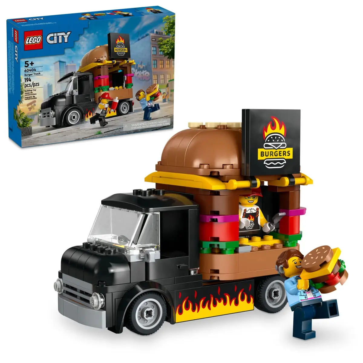 LEGO Set City Great Vehicles 60404 Camião de Hambúrgueres 194 peças