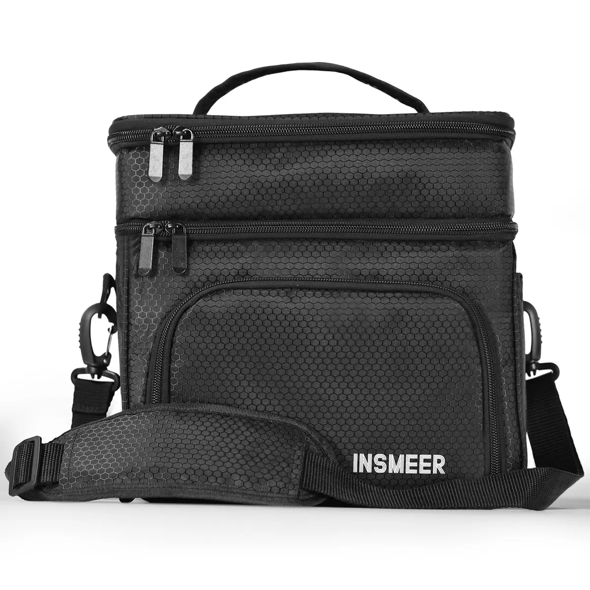 INSMEER Bolsa Termica Marmita 16L com Compartimento para Bebidas, Lancheira Térmica Impermeável e com Alça Confortável para Adultos - Marmita Grande para Trabalho, Praia e Viagem