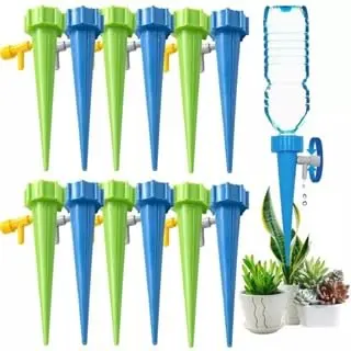 Gotejadores de Plástico para Plantas, Irrigador Regulável Automático, Compatível com Garrafa PET, para Vasos, Jardim e Flores, com Controle de Vazão (4, Aleatoria)