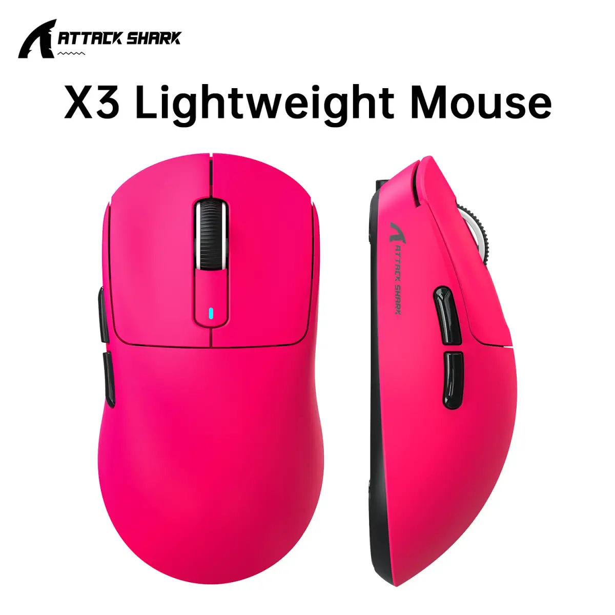 ATTACK SHARK X3 Mouse leve sem fio Bluetooth conexão tri-mode, PAW3395, mouse Macro Bluetooth para jogos - 1