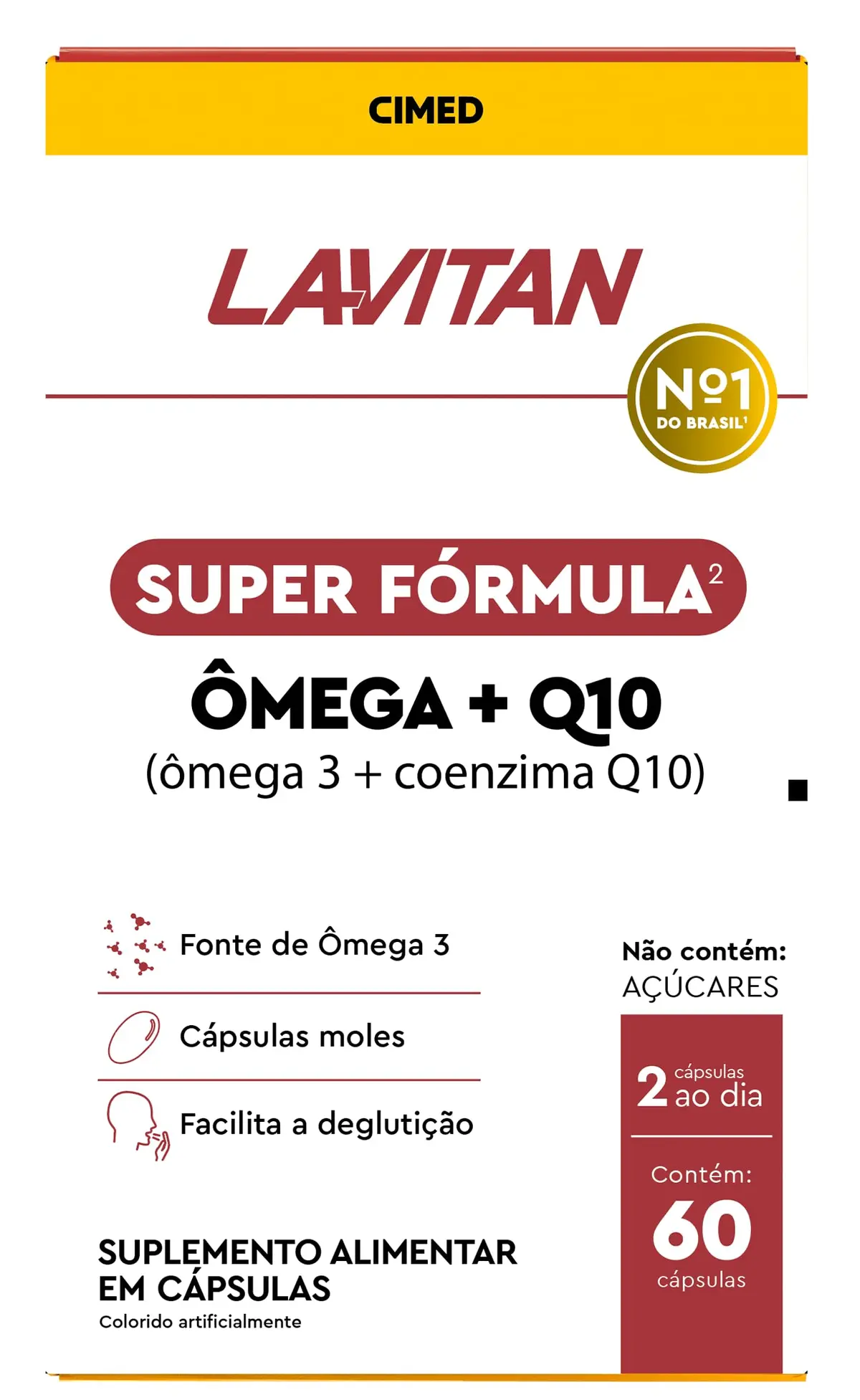 Suplemento de Ômega e Q10 Lavitan Super Fórmula | Ômega, Coenzima Q10
