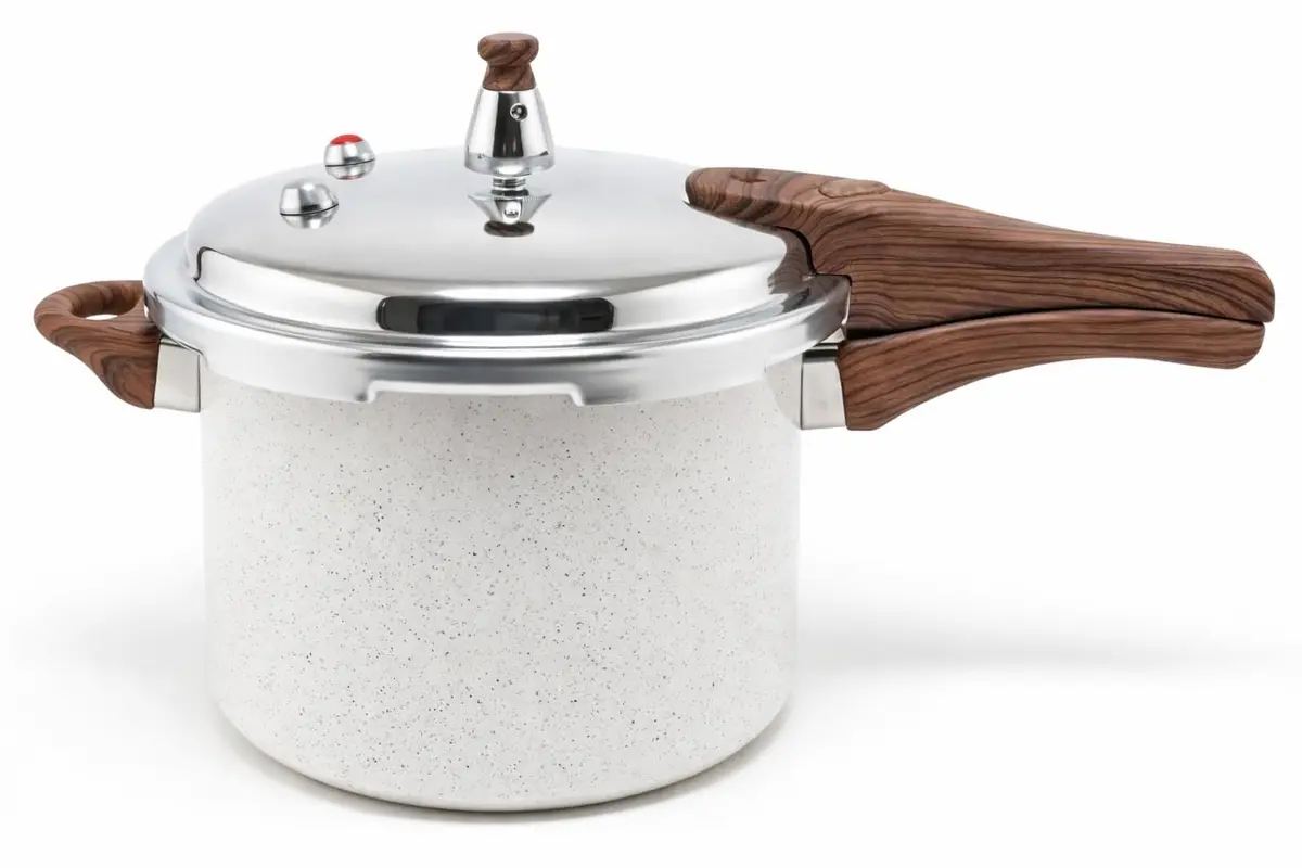 Panela De Pressão Indução Com Revestimento Antiaderente Tuut 4,2l (Cream)